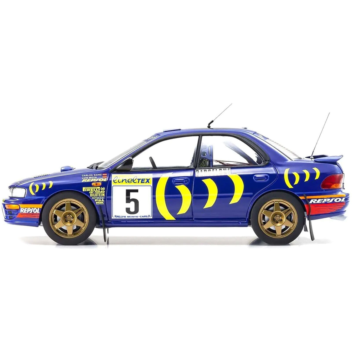 Subaru Impreza 5 Carlos Sainz - Luis Moya Winner "Monte-Carlo Rally" (1995) 1/18 Diecast Model Car by Kyosho-Kyosho-ModelCars.com