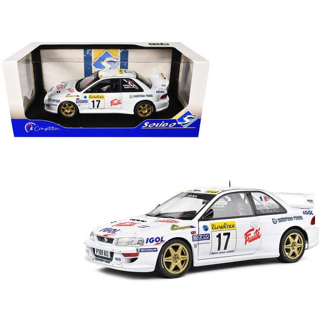 Subaru Impreza S5 WRC99 22B #17 Gilles Panizzi - Herve Panizzi "Monte Carlo Rally" (1999) "Competition" Series 1/18 Diecast Model Car by Solido-Solido-ModelCars.com