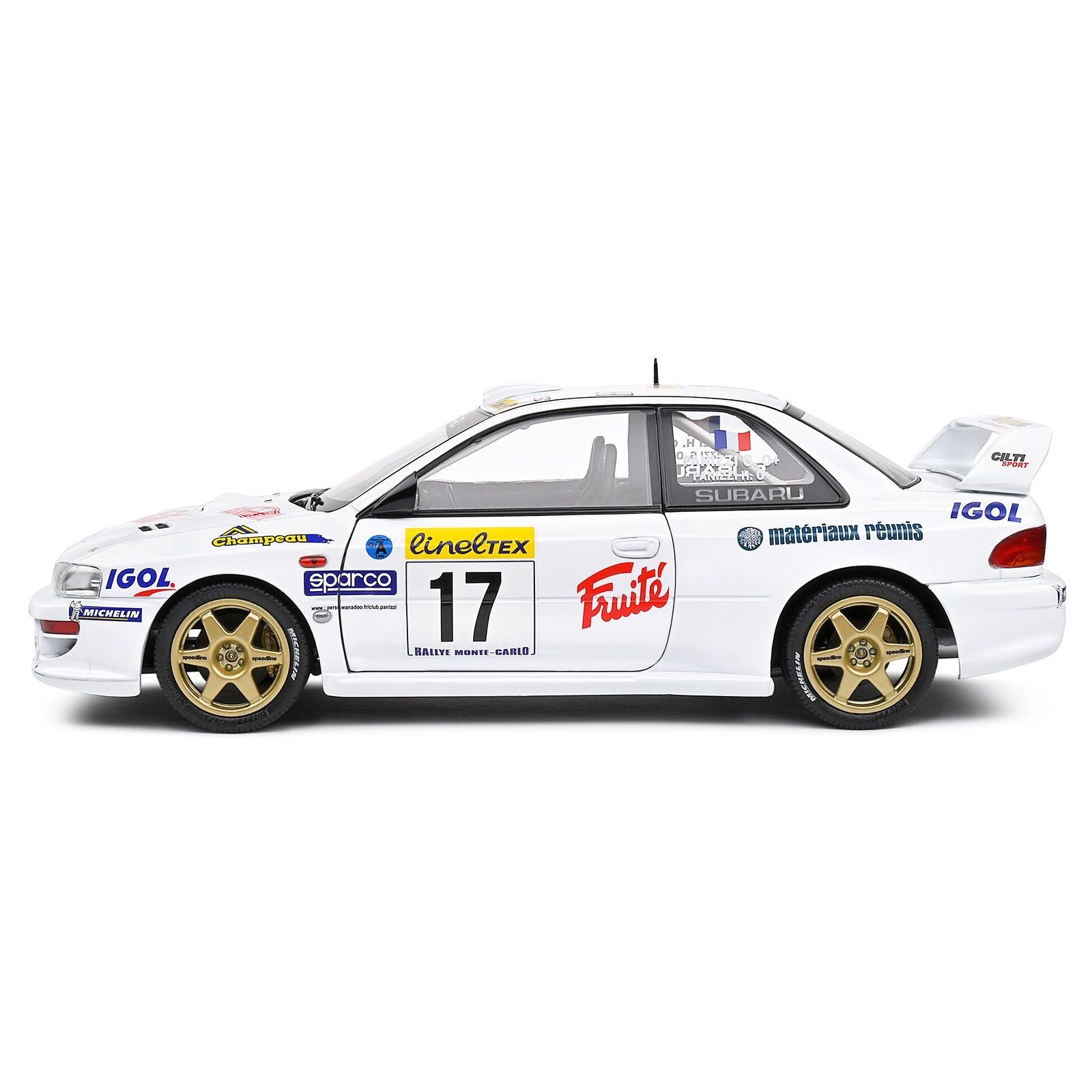Subaru Impreza S5 WRC99 22B 17 Gilles Panizzi - Herve Panizzi "Monte Carlo Rally" (1999) "Competition" Series 1/18 Diecast Model Car by Solido - Solido - ModelCars.com