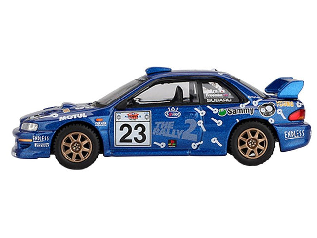 Subaru Impreza WRC99 #23 Richard Burns - Roger Freeman "Acropolis Rally" (2000) Limited Edition 1/64 Diecast Model Car by Mini GT-Mini GT-ModelCars.com