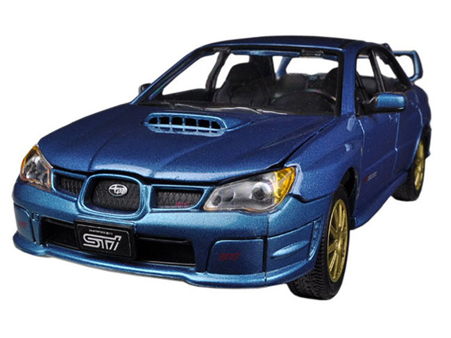 Subaru Impreza WRX STi Blue Metallic 1/24 Diecast Model Car by Motormax-Motormax-ModelCars.com