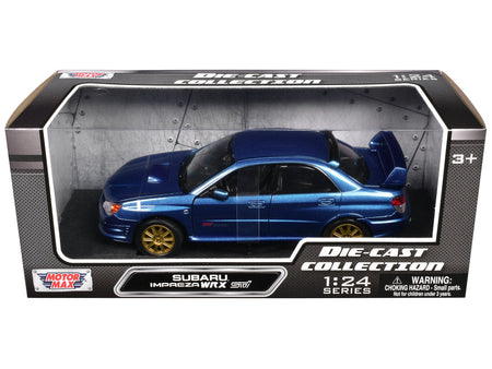 Subaru Impreza WRX STi Blue Metallic 1/24 Diecast Model Car by Motormax-Motormax-ModelCars.com
