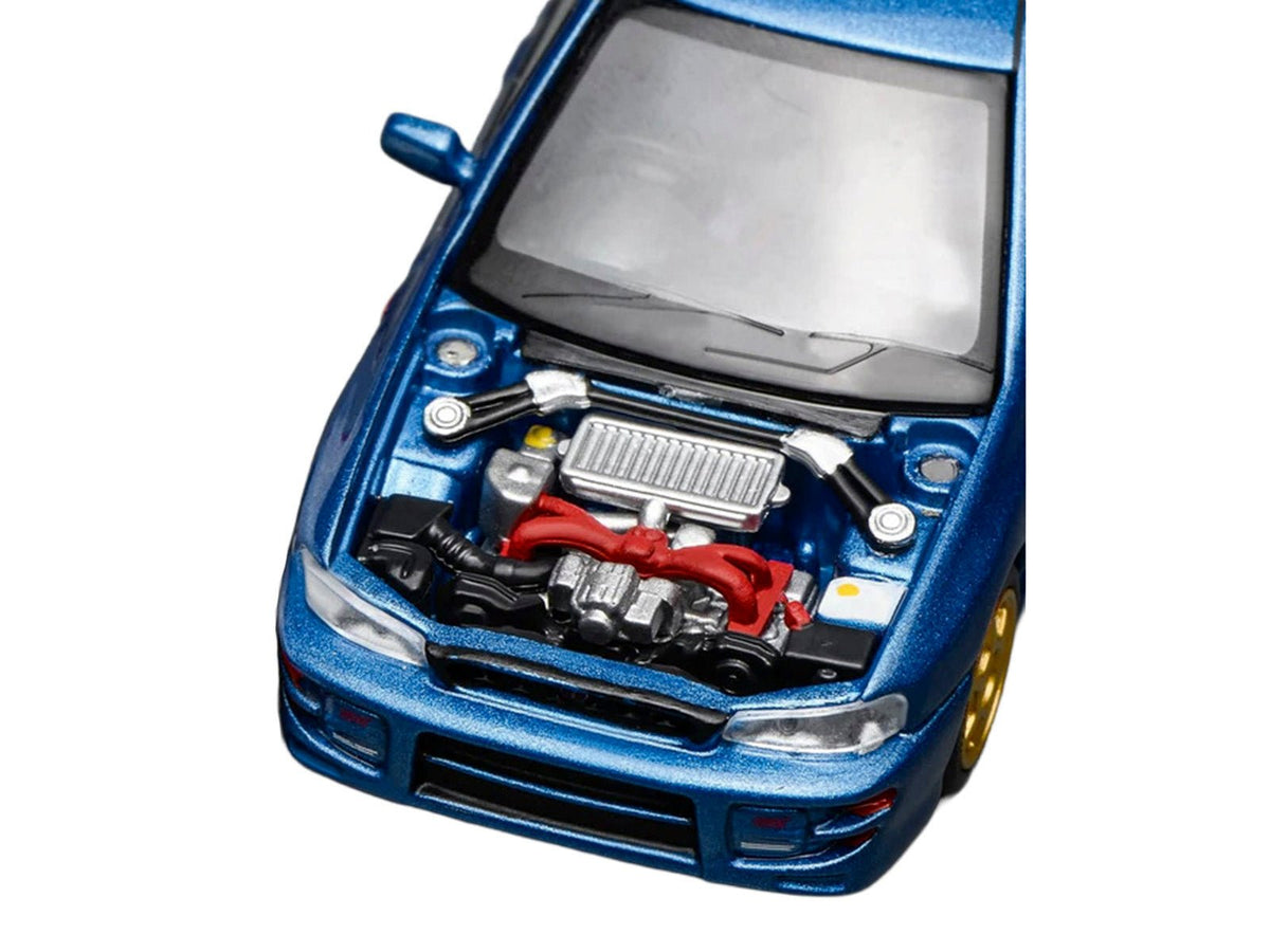 Subaru Impreza WRX STi Wagon Version VI RHD (Right Hand Drive) Blue Metallic 1/64 Diecast Model Car by MotorHelix-Motorhelix-ModelCars.com
