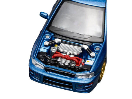 Subaru Impreza WRX STi Wagon Version VI RHD (Right Hand Drive) Blue Metallic 1/64 Diecast Model Car by MotorHelix-Motorhelix-ModelCars.com