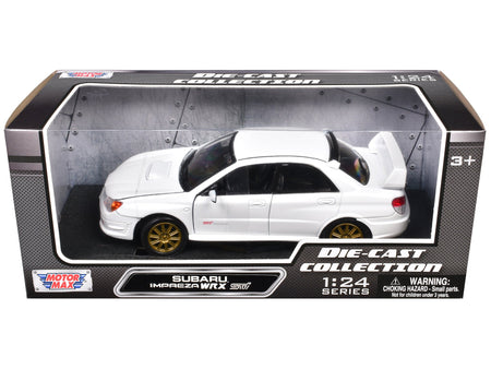 Subaru Impreza WRX STi White 1/24 Diecast Model Car by Motormax-Motormax-ModelCars.com