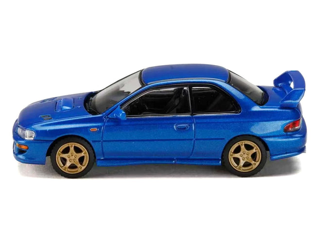 Subaru Impreza WRX Type R Sti Version V RHD (Right Hand Drive) Sonic Blue Mica "JDM64" Series 1/64 Diecast Model Car by Hobby Japan-Hobby Japan-ModelCars.com