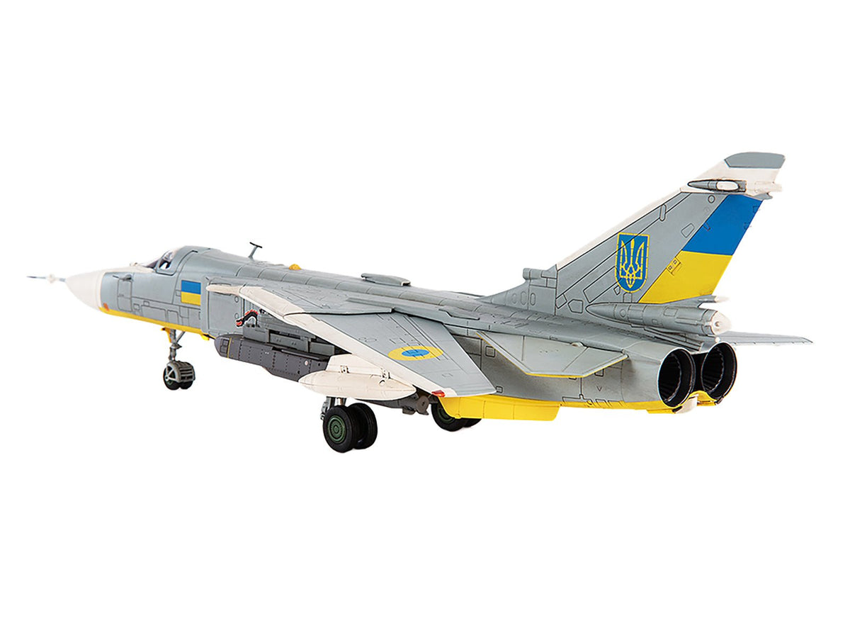 Sukhoi Su-24M Fencer-D Bomber Aircraft "Ukraine War" (2023) Ukrainian Air Force 1/72 Diecast Model by JC Wings-JC Wings-ModelCars.com