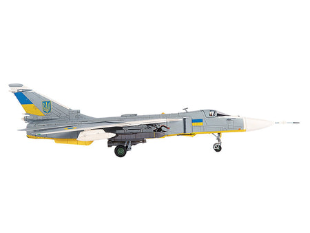 Sukhoi Su-24M Fencer-D Bomber Aircraft "Ukraine War" (2023) Ukrainian Air Force 1/72 Diecast Model by JC Wings-JC Wings-ModelCars.com