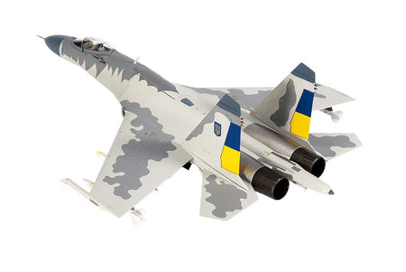 Sukhoi Su-27 Flanker Aircraft "Ukraine War" (2023) Ukrainian Air Forces 1/72 Diecast Model by JC Wings-JC Wings-ModelCars.com