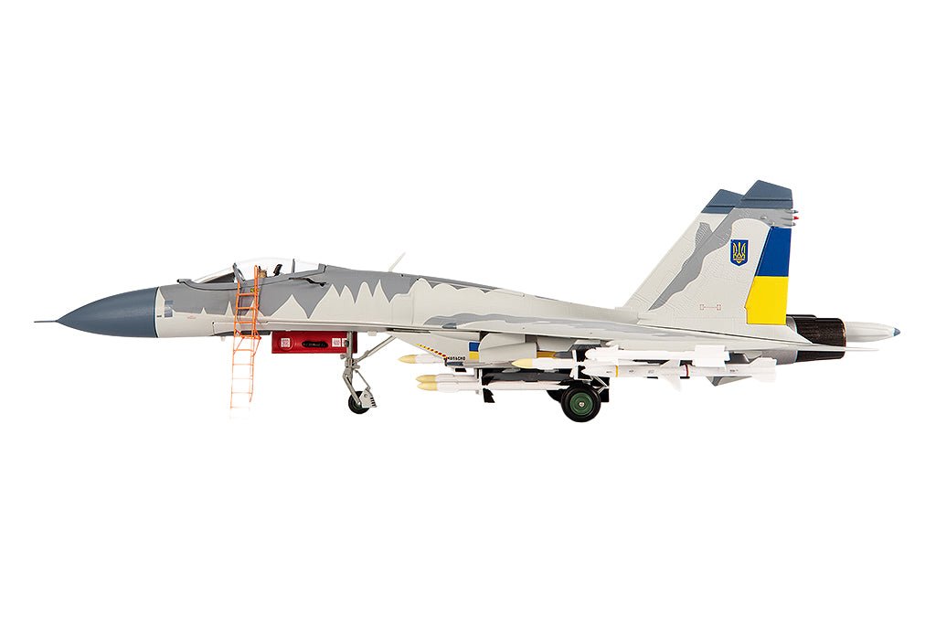 Sukhoi Su-27 Flanker Aircraft "Ukraine War" (2023) Ukrainian Air Forces 1/72 Diecast Model by JC Wings-JC Wings-ModelCars.com