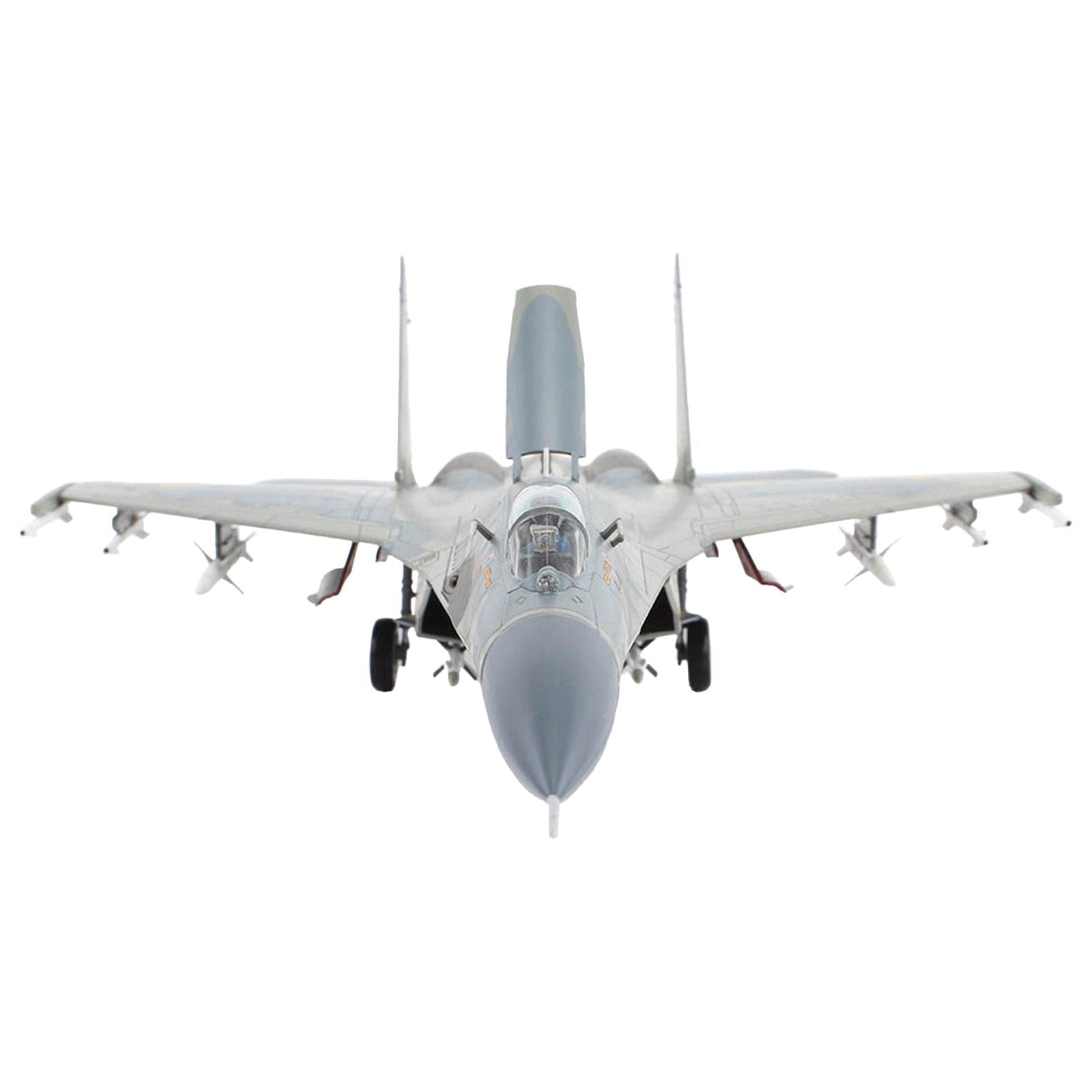 Sukhoi Su - 27 Flanker Fighter Aircraft "Compass Ghost Grey Scheme" (2023) Ukrainian Air Force "Air Power Series" 1/72 Diecast Model by Hobby Master - Hobby Master - ModelCars.com