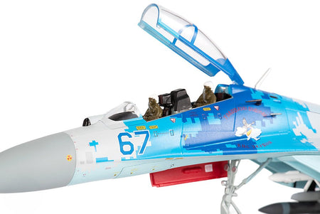 Sukhoi Su-27UB Flanker Aircraft "831st Tactical Aviation Brigade" (2017) Ukrainian Air Forces 1/72 Diecast Model by JC Wings-JC Wings-ModelCars.com
