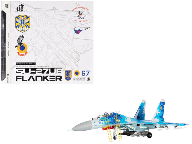 Sukhoi Su-27UB Flanker Aircraft "831st Tactical Aviation Brigade" (2017) Ukrainian Air Forces 1/72 Diecast Model by JC Wings-JC Wings-ModelCars.com