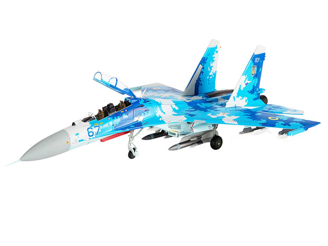 Sukhoi Su-27UB Flanker Aircraft "831st Tactical Aviation Brigade" (2017) Ukrainian Air Forces 1/72 Diecast Model by JC Wings-JC Wings-ModelCars.com
