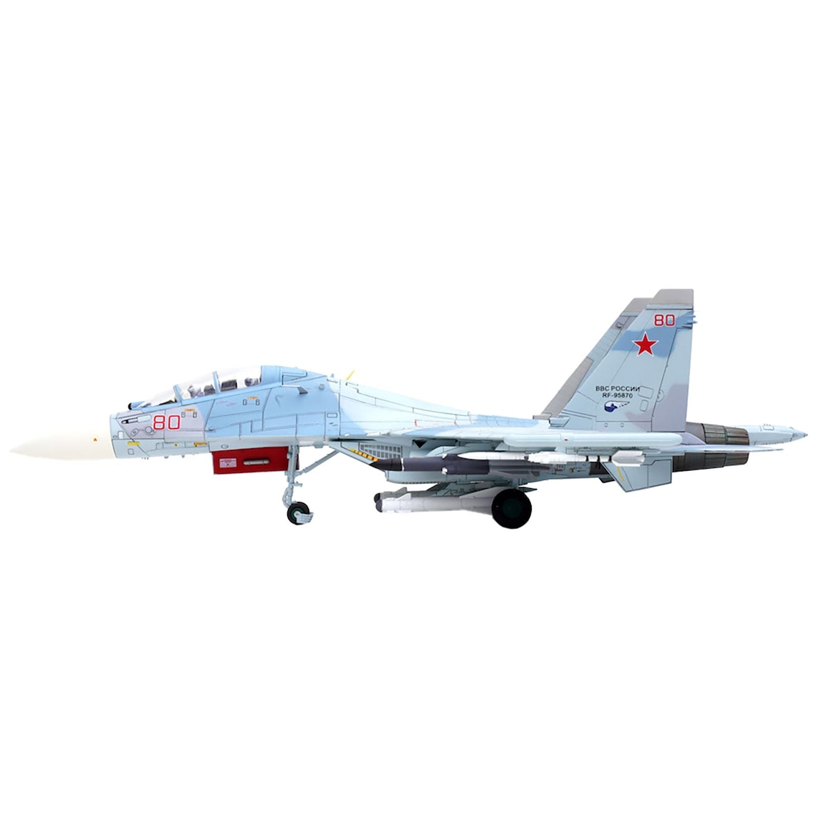 Sukhoi Su - 30M2 Flanker - C Fighter Aircraft 80 "Russian Air Force" "Wing" Series 1/72 Diecast Model by Panzerkampf - Panzerkampf - ModelCars.com