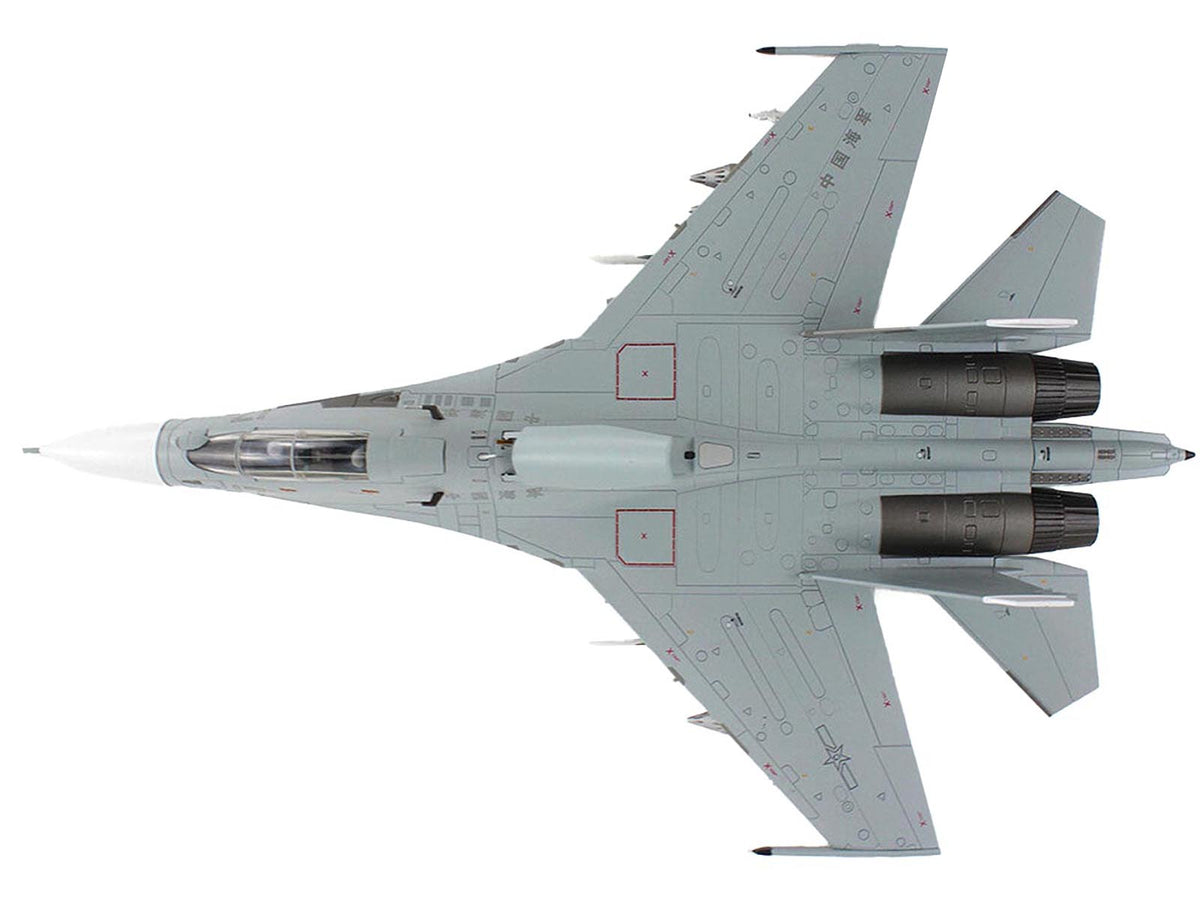 Sukhoi Su-30MK2 Flanker-G Fighter Aircraft "White 17 China" (2022) People's Liberation Army Naval Air Force (PLANAF) "Air Power Series" 1/72 Diecast Model by Hobby Master-Hobby Master-ModelCars.com