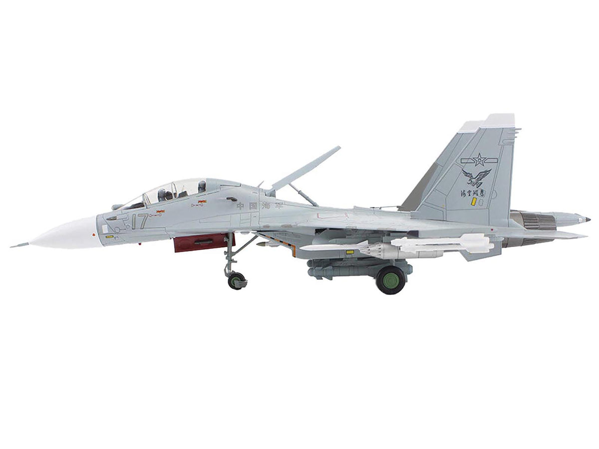 Sukhoi Su-30MK2 Flanker-G Fighter Aircraft "White 17 China" (2022) People's Liberation Army Naval Air Force (PLANAF) "Air Power Series" 1/72 Diecast Model by Hobby Master-Hobby Master-ModelCars.com