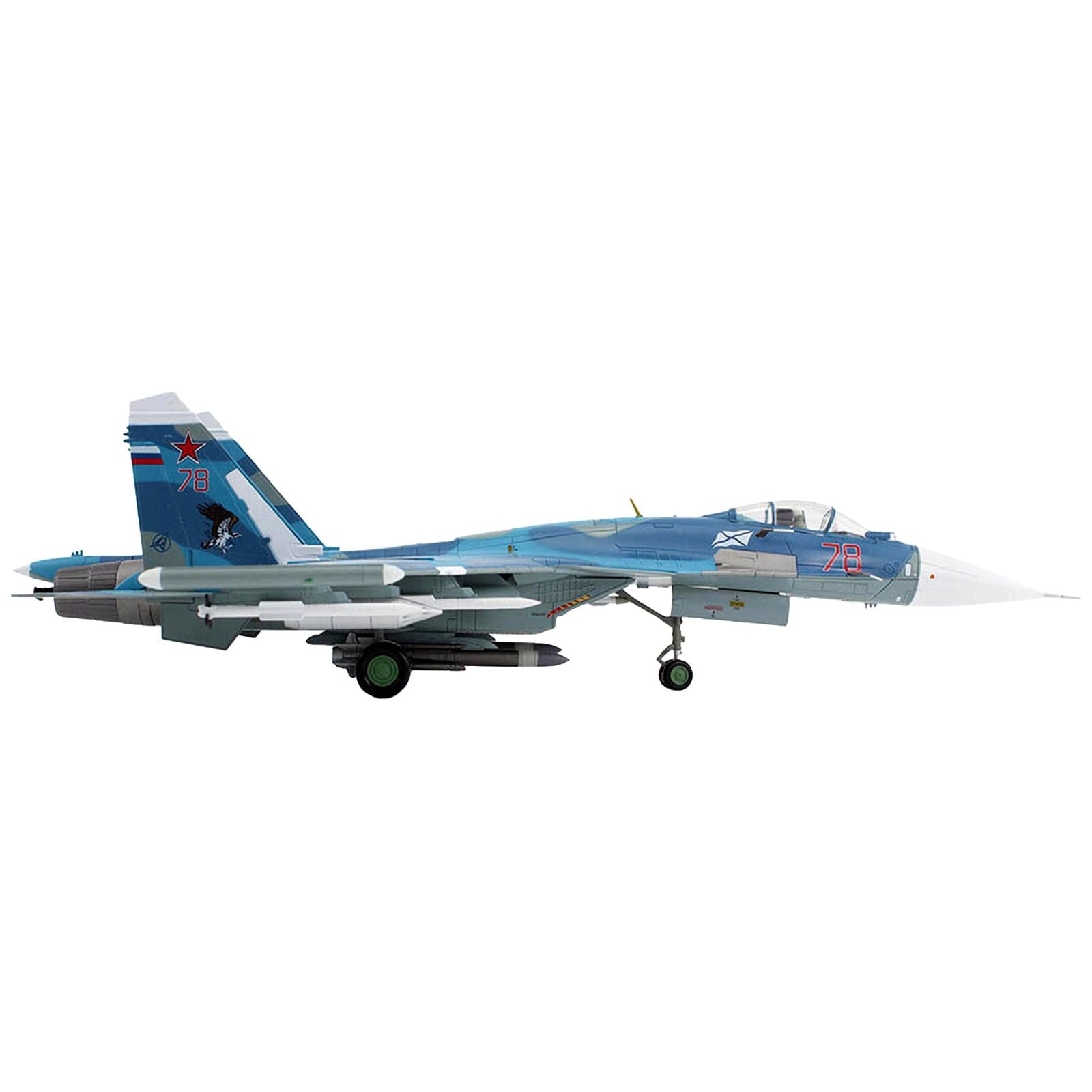 Sukhoi Su - 33 Flanker D Fighter Aircraft "1st Aviation Squadron 279th Shipborne Fighter Aviation Regiment" (2016) Russian Navy "Air Power Series" 1/72 Diecast Model by Hobby Master - Hobby Master - ModelCars.com