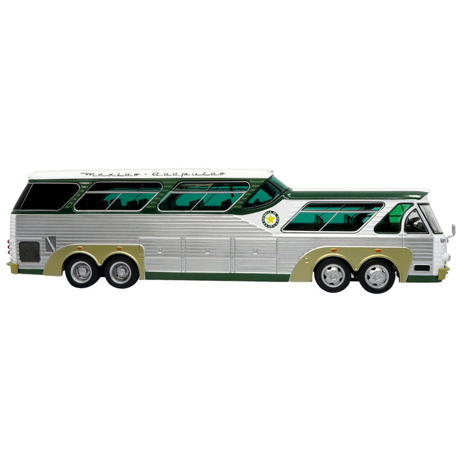Sultana TM 44 - 18 SP Panoramico Coach Bus "Estrella de Oro - Acapulco" White and Green with Silver Sides "The Bus & Motorcoach Collection" 1/43 Diecast Model by Iconic Replicas - Iconic Replicas - ModelCars.com