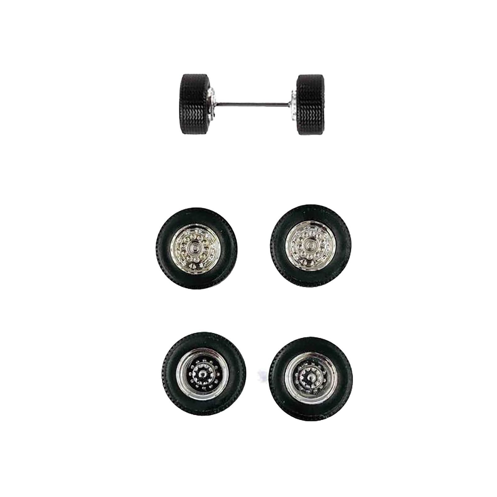 Super Singles with Fronts Sets of Wheels (10 Sets) 1/87 (HO) Plastic Model by Promotex - Promotex - ModelCars.com