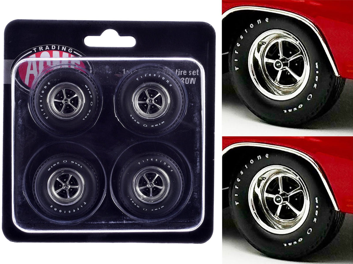 "Super Sport" Wheel and Tire Set of 4 pieces from "1970 Chevrolet Chevelle SS" for 1/18 Scale Models by ACME-Acme-ModelCars.com