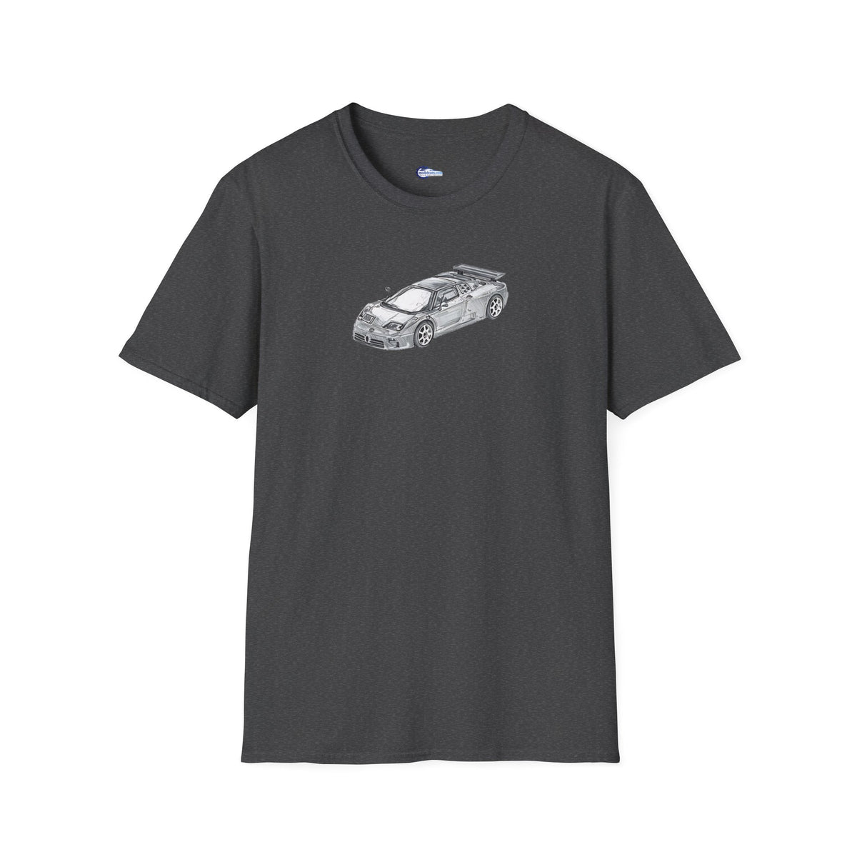 Supercar T-Shirt - Bugatti EB110 Inspired - Dark Gray - Unisex-Modelcars.com-ModelCars.com