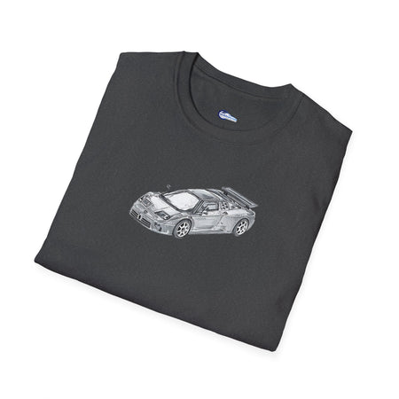 Supercar T-Shirt - Bugatti EB110 Inspired - Dark Gray - Unisex-Modelcars.com-ModelCars.com