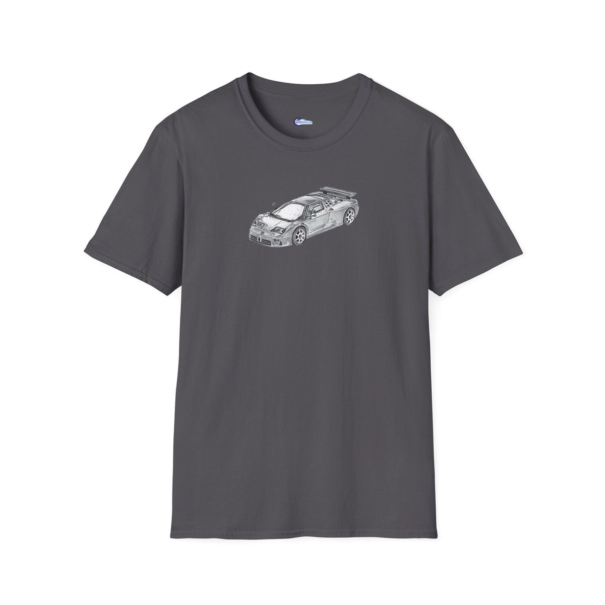 Supercar T-Shirt - Bugatti EB110 Inspired - Dark Gray - Unisex-Modelcars.com-ModelCars.com