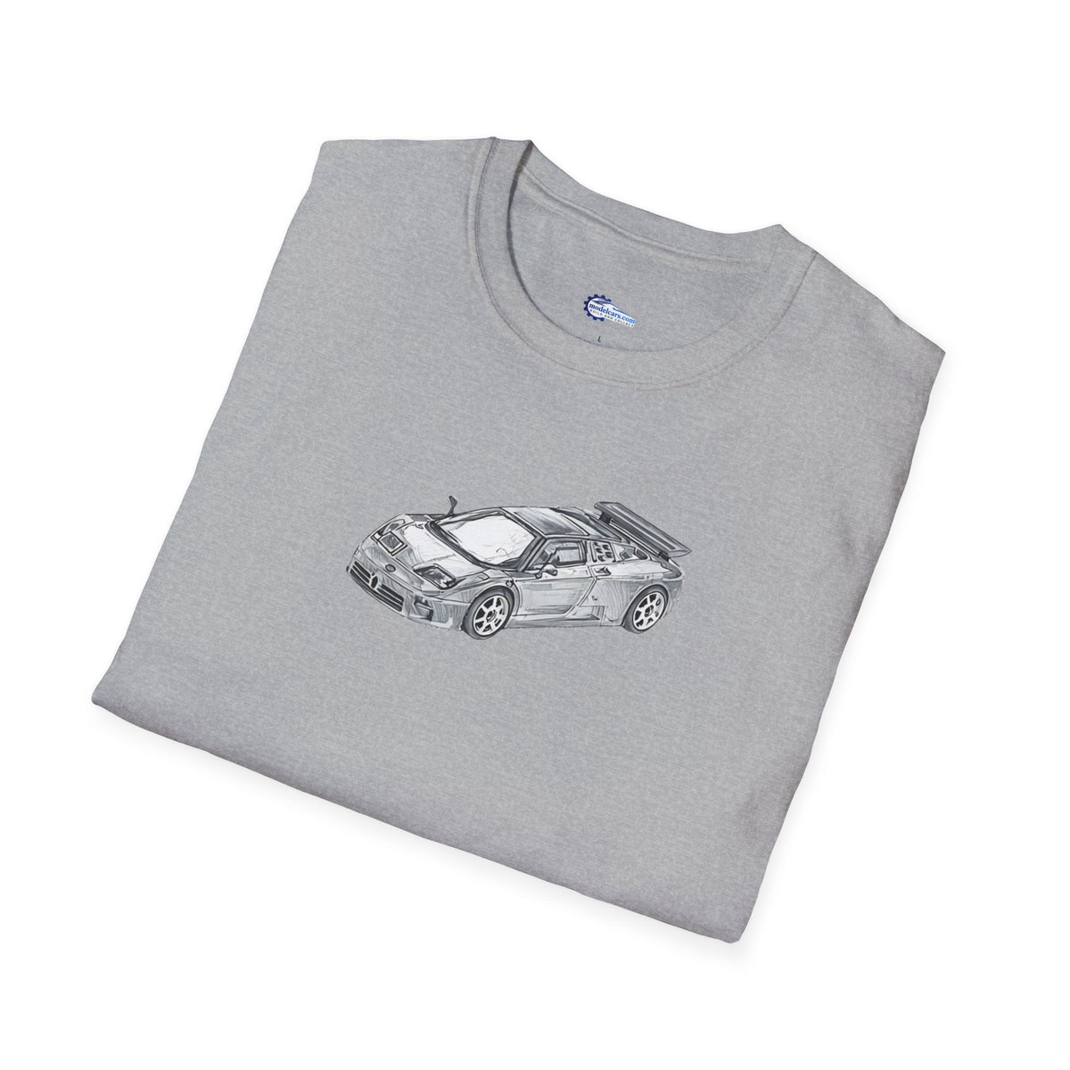 Supercar T-Shirt - Bugatti EB110 Inspired - Dark Gray - Unisex-Modelcars.com-ModelCars.com