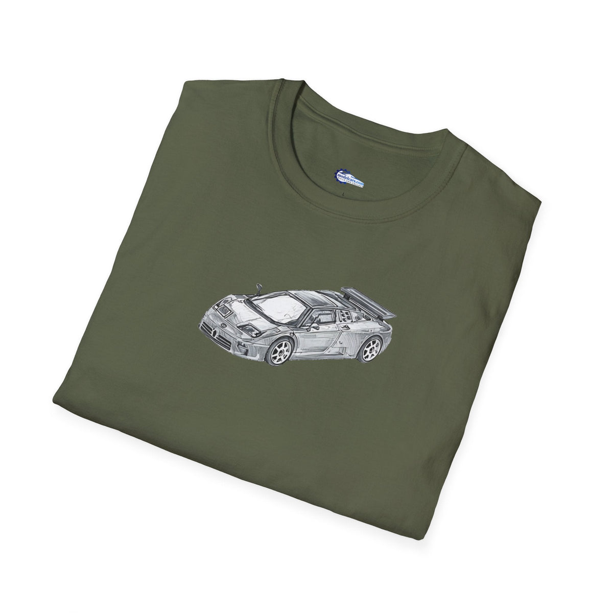 Supercar T-Shirt - Bugatti EB110 Inspired - Dark Gray - Unisex-Modelcars.com-ModelCars.com