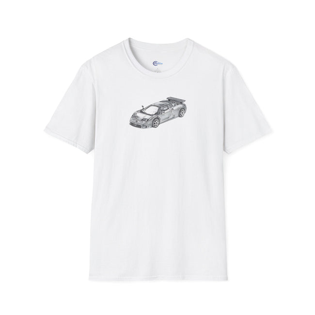 Supercar T-Shirt - Bugatti EB110 Inspired - Dark Gray - Unisex-Modelcars.com-ModelCars.com
