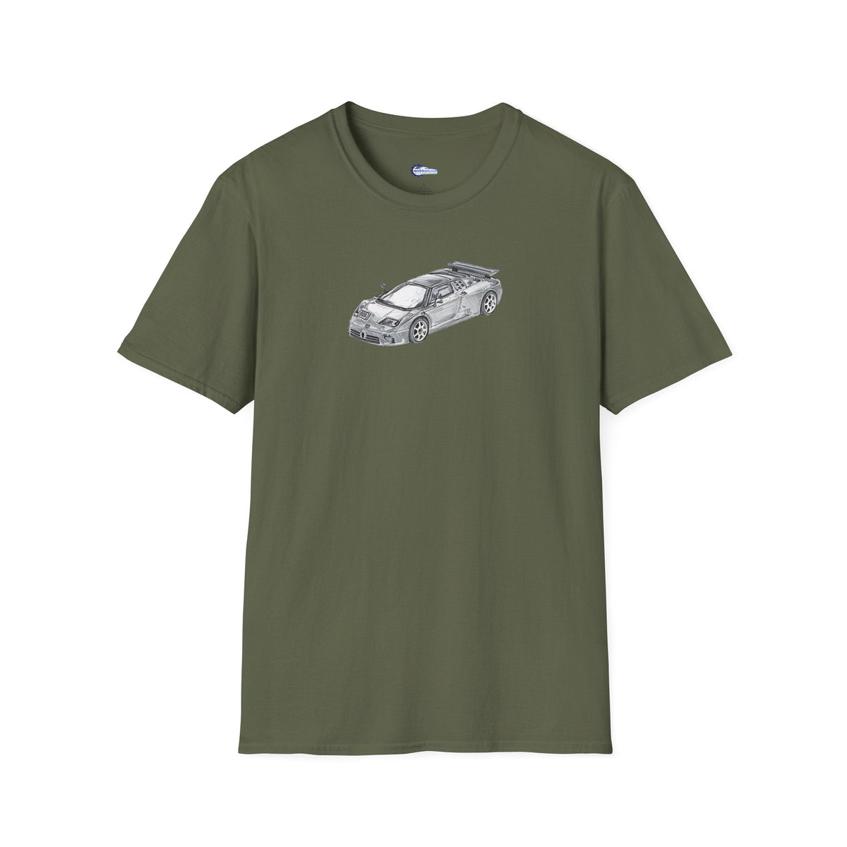 Supercar T-Shirt - Bugatti EB110 Inspired - Dark Gray - Unisex-Modelcars.com-ModelCars.com
