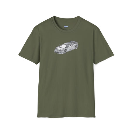 Supercar T-Shirt - Bugatti EB110 Inspired - Dark Gray - Unisex-Modelcars.com-ModelCars.com