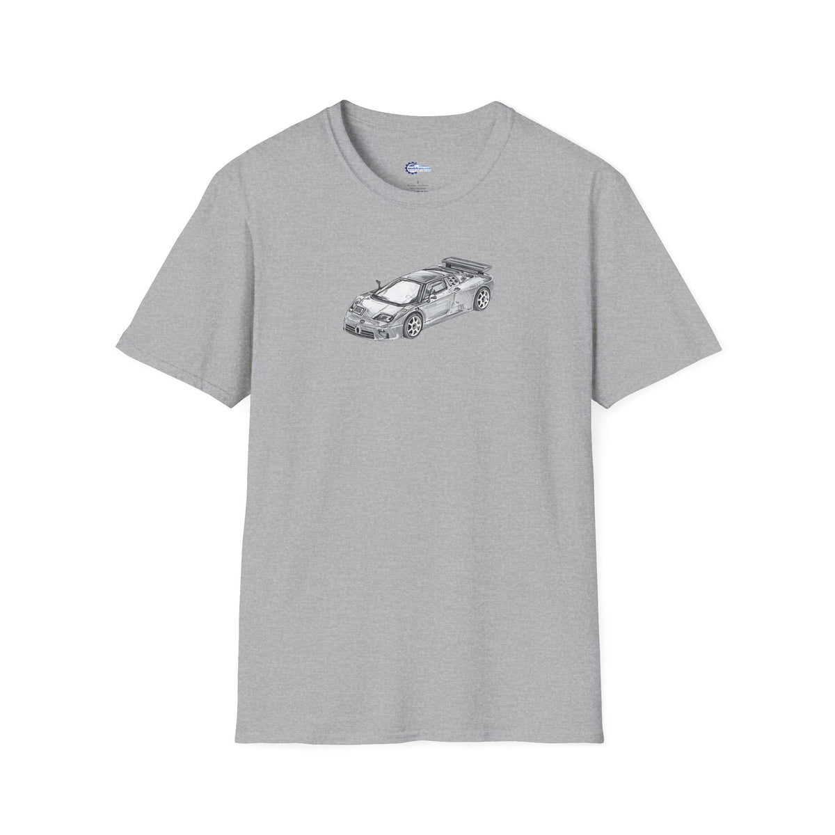 Supercar T-Shirt - Bugatti EB110 Inspired - Dark Gray - Unisex-Modelcars.com-ModelCars.com