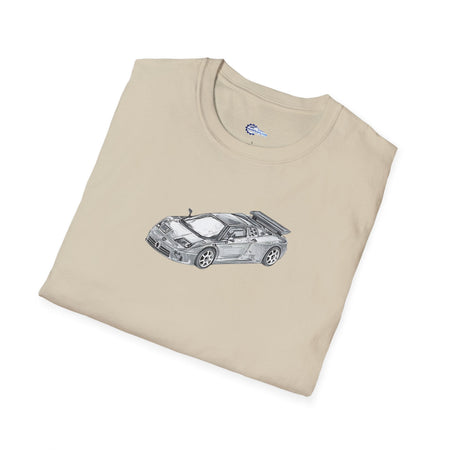 Supercar T-Shirt - Bugatti EB110 Inspired - Dark Gray - Unisex-Modelcars.com-ModelCars.com