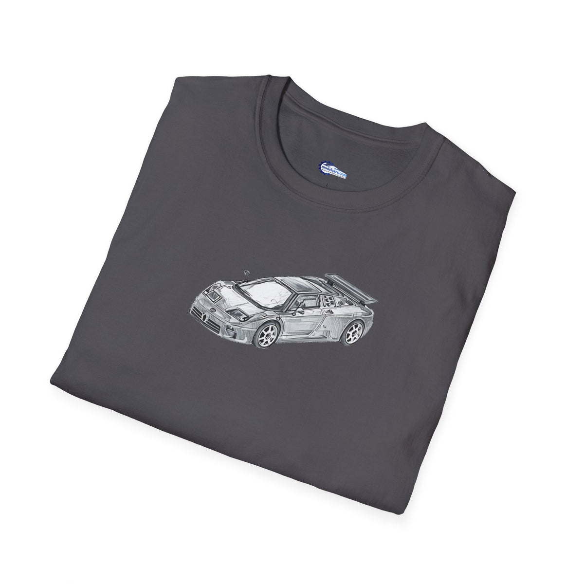 Supercar T-Shirt - Bugatti EB110 Inspired - Dark Gray - Unisex-Modelcars.com-ModelCars.com