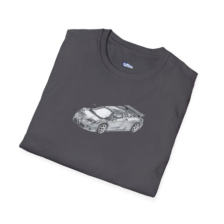 Supercar T-Shirt - Bugatti EB110 Inspired - Dark Gray - Unisex-Modelcars.com-ModelCars.com