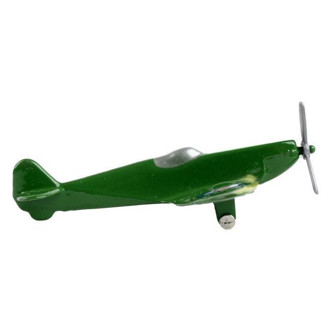Supermarine Spitfire Fighter Aircraft Green "Royal Air Force" with Runway Section Diecast Model Airplane by Runway24 - Runway24 - ModelCars.com