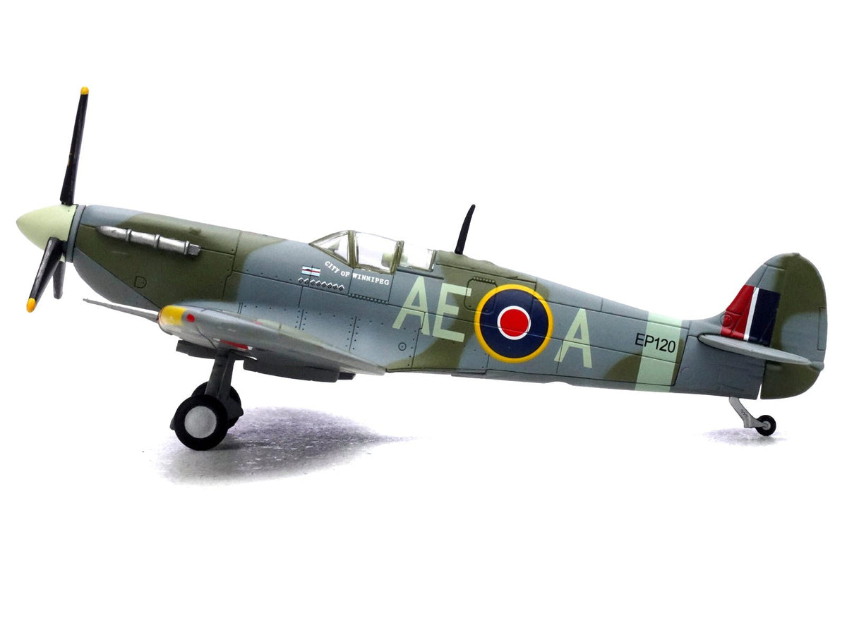 Supermarine Spitfire Mk Vb Fighter Aircraft "EP120 Flight Lieutenant James 'Jeff' Northcott No. 402 City of Winnipeg Squadron" (1943-1944) Royal Canadian Air Force 1/72 Diecast Model by Legion-Legion-ModelCars.com