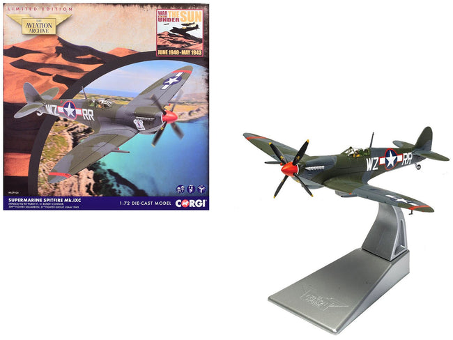 Supermarine Spitfire MkIXC Fighter Aircraft "Porky II Lt Robert Connor 309th Fighter Squadron 31st Fighter Group" (1943) United States Army Air Forces "The Aviation Archive" Series 1/72 Diecast Model by Corgi-Corgi-ModelCars.com