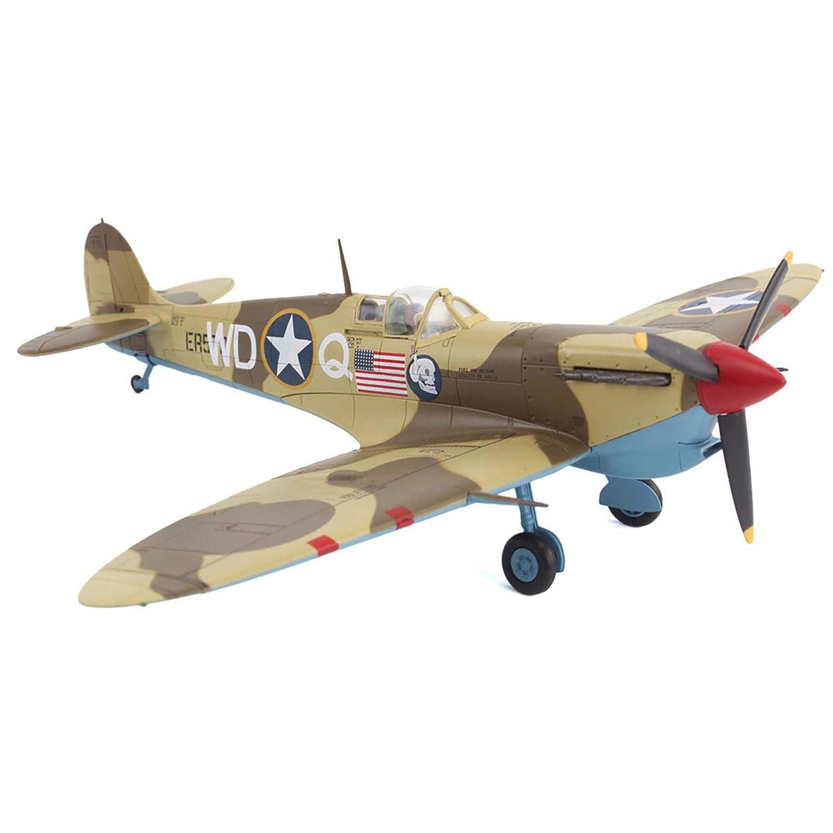 Supermarine Spitfire Mk.Vb Trop Fighter Aircraft "ER570 4th Fighter Squadron 52nd Fighter Group" (1943) Mediterranean Allied Coastal Air Force "Air Power Series" 1/48 Diecast Model by Hobby Master-Hobby Master-ModelCars.com