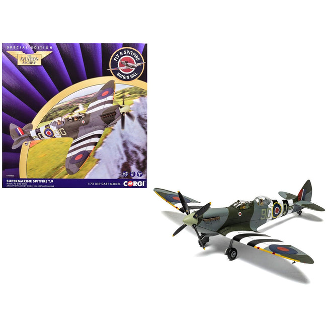 Supermarine Spitfire T.9 Aircraft "MJ627 Biggin Hill Heritage Hangar" Royal Canadian Air Force "The Aviation Archive" Series 1/72 Diecast Model by Corgi - Corgi - ModelCars.com