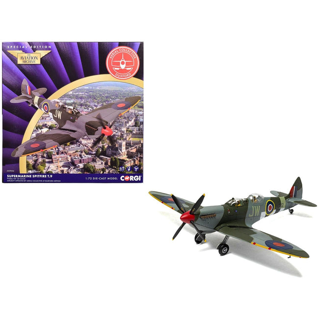Supermarine Spitfire T.9 Aircraft "PV202 Aerial Collective at Duxford Airfield" British Royal Air Force "The Aviation Archive" Series 1/72 Diecast Model by Corgi-Corgi-ModelCars.com
