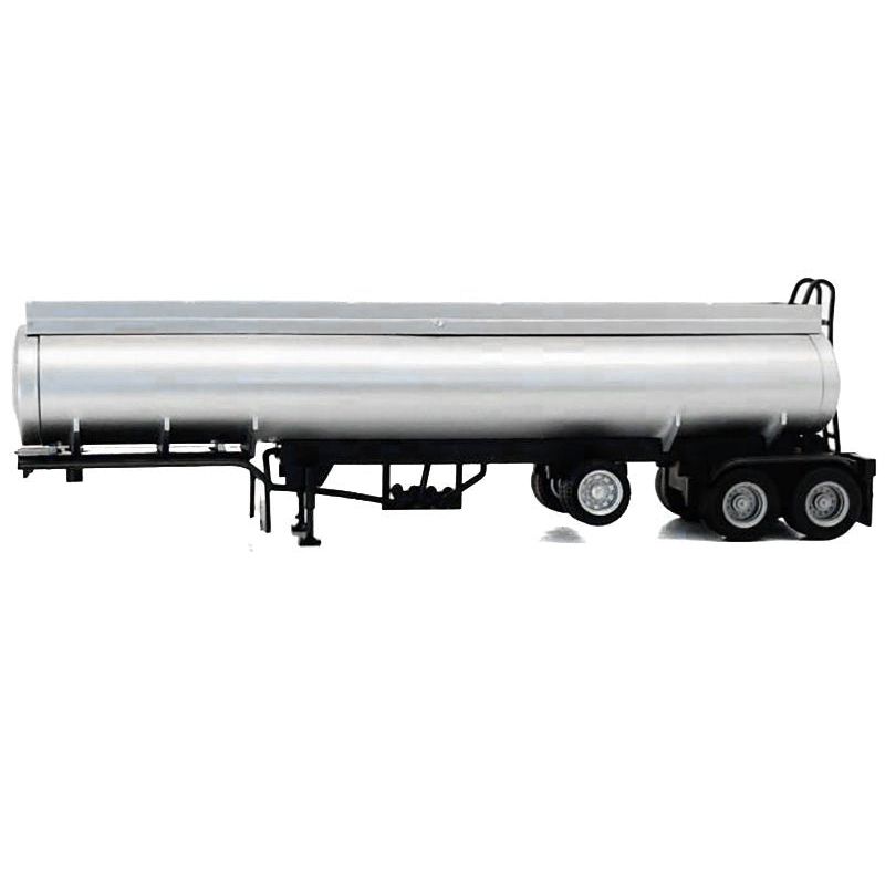 Tag - Axle Elliptical Tanker Trailer Silver 1/87 (HO) Plastic Model by Promotex - Promotex - ModelCars.com