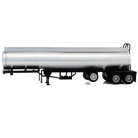 Tag - Axle Elliptical Tanker Trailer Silver 1/87 (HO) Plastic Model by Promotex - Promotex - ModelCars.com