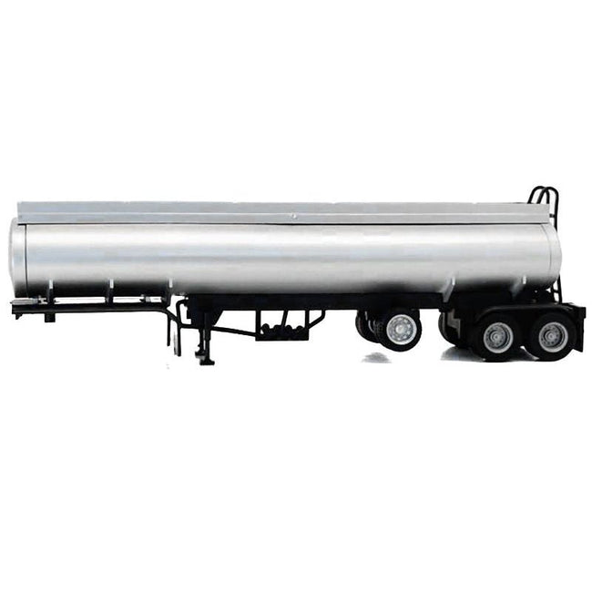 Tag-Axle Elliptical Tanker Trailer Silver 1/87 (HO) Plastic Model by Promotex-Promotex-ModelCars.com