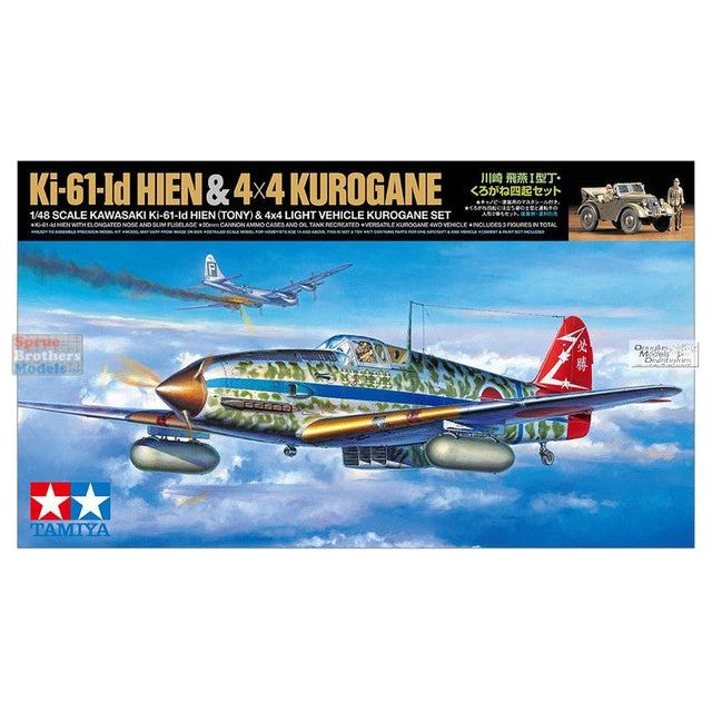 TAM25203 1:48 Tamiya Ki-61-Id Hien (Tony) & 4x4 Kurogane-Tamiya-ModelCars.com