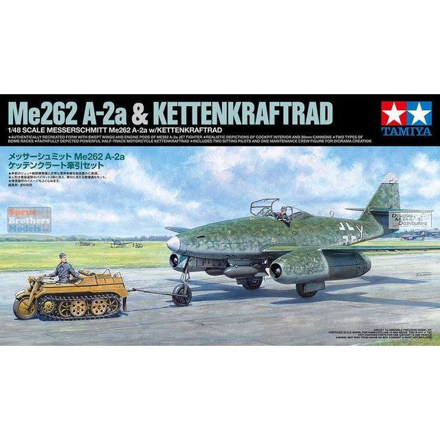 TAM25215 1:48 Tamiya Me262A-2a & Kettenkraftrad [2 kits]-Tamiya-ModelCars.com