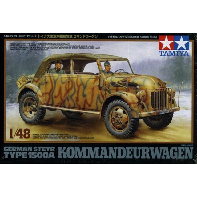 TAM32553 1:48 Tamiya Kommandeurwagen - German Steyr Type 1500A 32553 - Tamiya - ModelCars.com