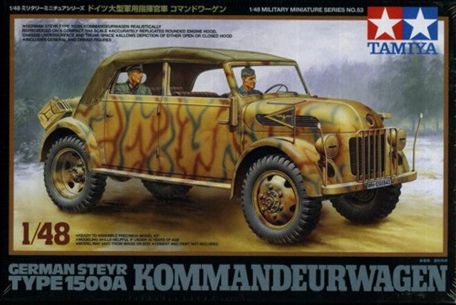 TAM32553 1:48 Tamiya Kommandeurwagen - German Steyr Type 1500A #32553